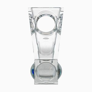 Rectangular Clear Crystal Vase with Holes from Baccarat, France, 1900s