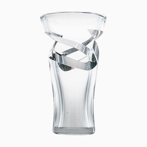 Clear Crystal Vase from Baccarat, France, 1970