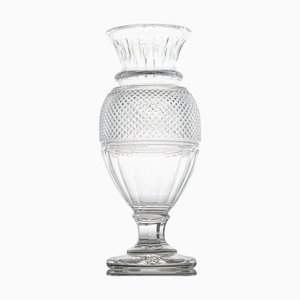 Clear Crystal Diamond Balustre Vase from Baccarat, France, 1900s