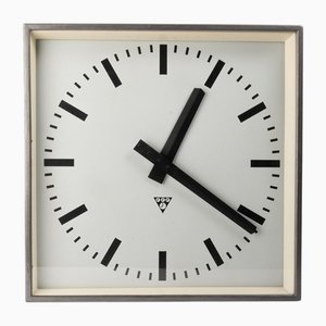 C 401 Clock in Grey from Pragotron, 1970s