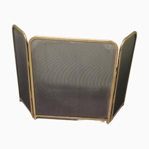 Folding Brass Mesh Fire Guard, 1920