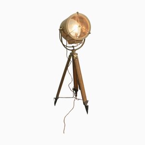 Antique Large Nautical Spot Light by G Vieira, 1890