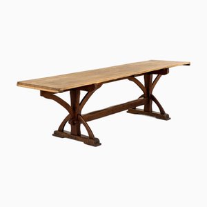 Mesa de refectorio gótica de roble