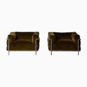 LC3 Sessel von Le Corbusier für Cassina, 1980, 2er Set