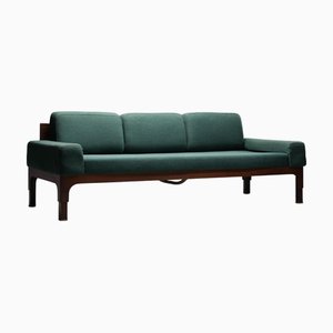 Romantica Sofa in Walnut and Metal attributed to Piero Ranzani for Elam, Italy, 1950s