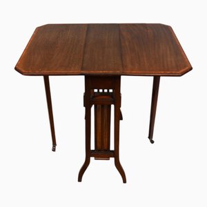Arts and Crafts Drop Leaf Side Table in Mahogany, 1910s