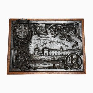 Antique Italian Bronze Wall Sculpture by Porta Ravizza & Co, 1891