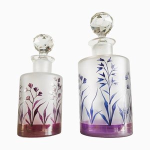 Set di boccette da profumo Moser antico in cristallo, inizio XIX secolo, set di 2