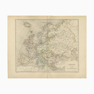 Politische Karte von Europa von Frijlink & Van Otterloo, 1876