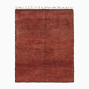 Vintage Moroccan Rug with Red Lush Field