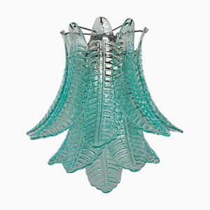 Vintage Turquoise Murano Glass 6-Tier Felci Wall Sconces, 1990s, Set of 2