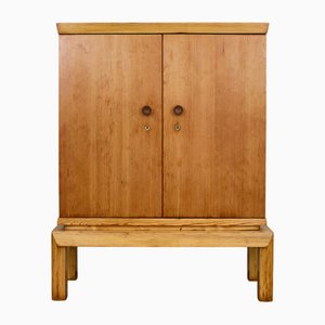 Art Deco Minimalist Scandinavian Larch Cabinet attributed to Rudolf Lorenz for Lorenz Möbel, Vienna, 1928