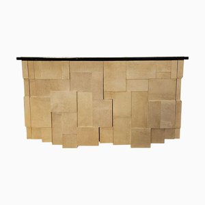 2-türiges Sideboard aus Pergament, 1980er