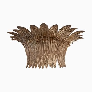 Clear Murano Glass Palmette Ceiling Light from Barovier & Toso