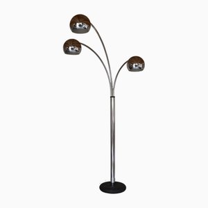 3-Armed Floor Lamp in Chromed Steel by Goffredo Reggiani, 1970s