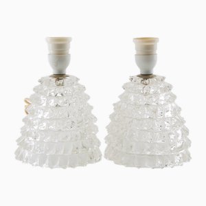 Tischlampen aus Muranoglas, Italien, 1950er, 2er Set