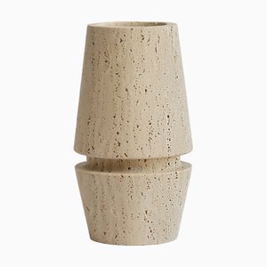 Motto Vase aus Travertin von Kiwano Concept