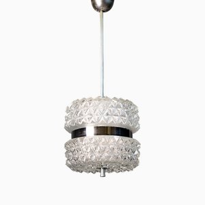 Mid-Century Modern Crystal Glass Pendant Light from Austrolux, 1970s