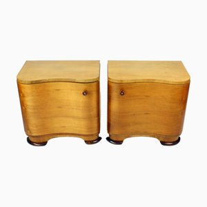 Tables de Chevet Art Déco par Jindřich Halabala pour Up Závody, 1930s, Set de 2