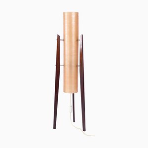 Space Age Freistehende Raketenlampe aus Rosa Glasfaser, Ehemalige Tschechoslowakei, 1960er