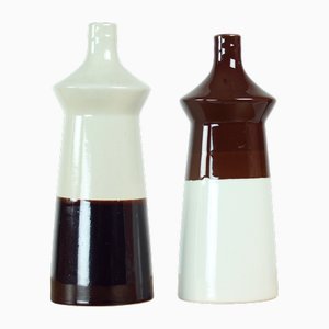 Ceramic Vases from Jamberk, Former Czechoslovakia, 1960s, Set of 2