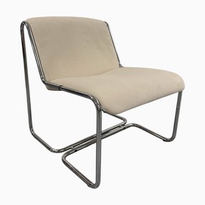 Italian Bauhaus Chrome Cantilever Chair, 1980s