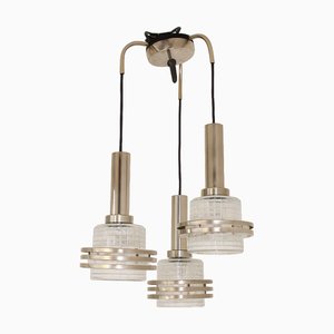 Modern Metal and Glass Pendant Lamp, 1970s