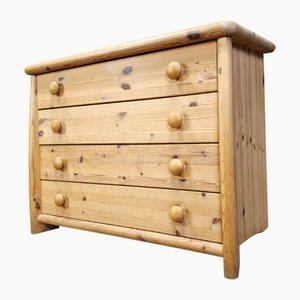 Scandinavian Pine Wood Chest of Drawers, 1980s