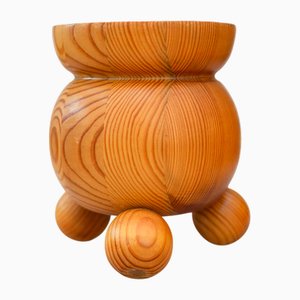 Wooden Christmas Candleholder by Stig Johnsson for Smålandsslöjd, Sweden, 1975