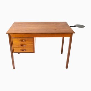 Danish Teak Desk with Globe Holder, 1960s