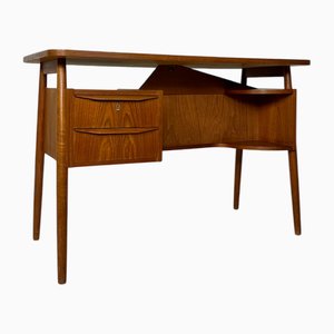 Vintage Danish Teak Writing Desk, 1960s