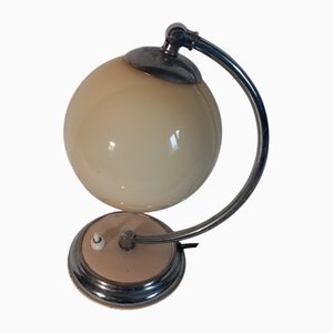 Art Deco Table Lamp in Glass and Metal