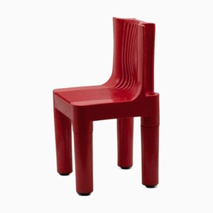 K1340 Children's Chair in Red Polyethylene by Richard Sapper and Marco Zanuso for Kartell, Italy 1960s