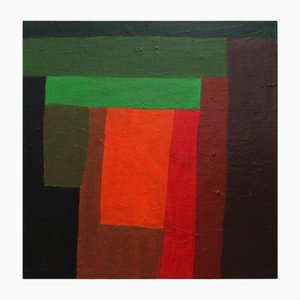 Bodasca, Abstract Square Umber, 2025, Acrilico su tela