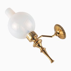 Glass and Brass Wall Light from Arredoluce, Italy, 1950s
