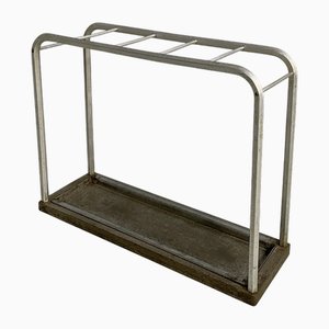 Mid-Century Modern Italian Umbrella Stand in Iron and Aluminum, 1950s