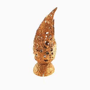 Brutalistische Kupfer Tischlampe von Aimo Tukianinen für Oy Moonlight, 1972