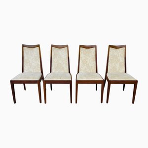 Vintage Teak and Fabric Dining Chairs from G-Plan, 1960s, Set of 4