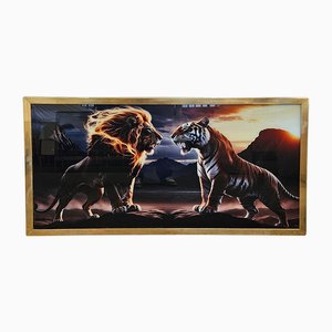 Glass Painting with Animal Figures, 1980s