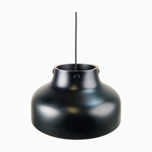 Mid-Century Modern Danish Black Jumbo Pendant Lamp by Uniline for Nordisk Solar, 1960s