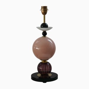 Vintage Tischlampe aus Kunstglas & Messing, 2000