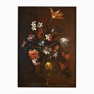 Paolo Porpora, Blumenstillleben, 1650, Öl auf Leinwand
