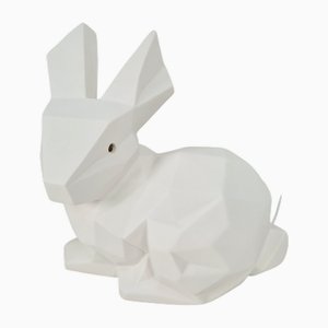 Porcelain Cubic Rabbit Table Lamp by Lise Lefebvre for Polls Potten