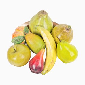 Handgefertigte italienische Vintage Obst aus Steingut, 1970er, 9er Set
