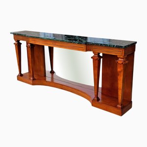 Large Neoclassical Console Table with Mirrored Back, 1940