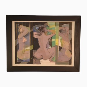 Camille Hilaire, Three Nudes Artist's Proof, 1940s, Lithograph