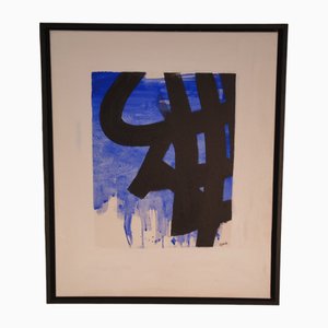 Lucien Vignolle, Abstract Homage to Soulages, 1990, Pittura, Incorniciato