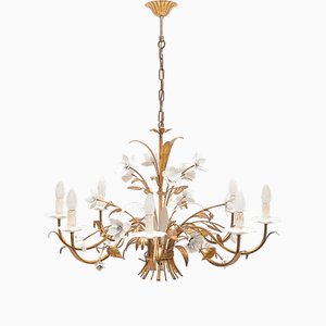 Florentinischer Kronleuchter mit acht Leuchten von Masca, 1970er