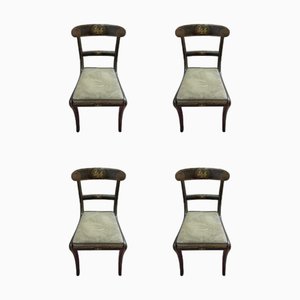 Vintage Empire Chairs in Hand-Painted Lacquered Wood, Set of 4