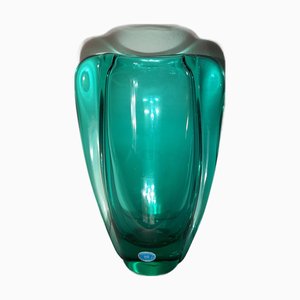 Mid-Century Modern Glass Vase by ZBS Bohemia